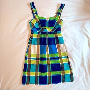 Revolve Trina Turk Retro Plaid Sweetheart Nanna Dress Babydoll Gingham 0